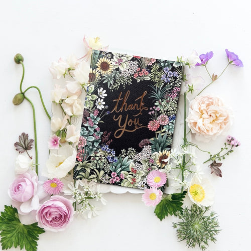 THANK YOU Floral Greeting Card