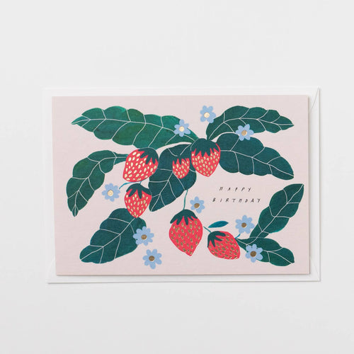 HAPPY BIRTHDAY Strawberry Greeting Card