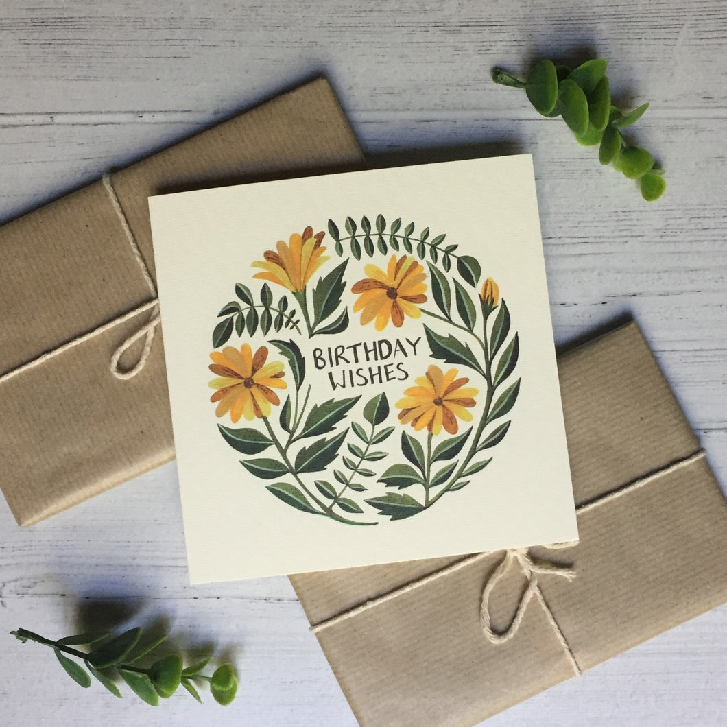 BIRTHDAY WISHES Greeting Card - Floral Alchemy