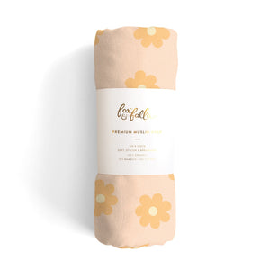 DAISY CHAIN Organic Muslin Wrap Swaddle - Floral Alchemy