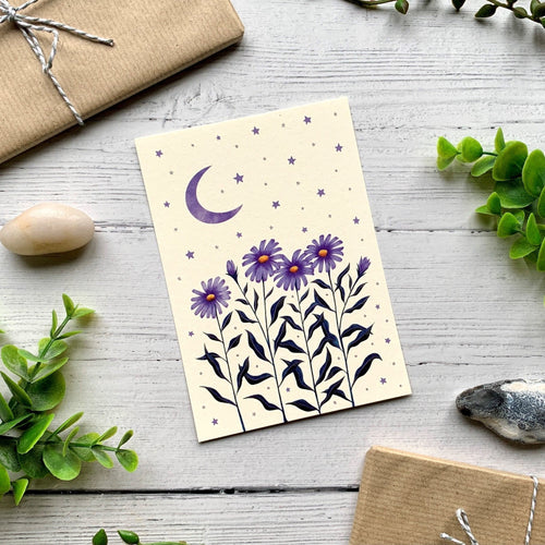 MOON FLOWER Greeting Card - Floral Alchemy