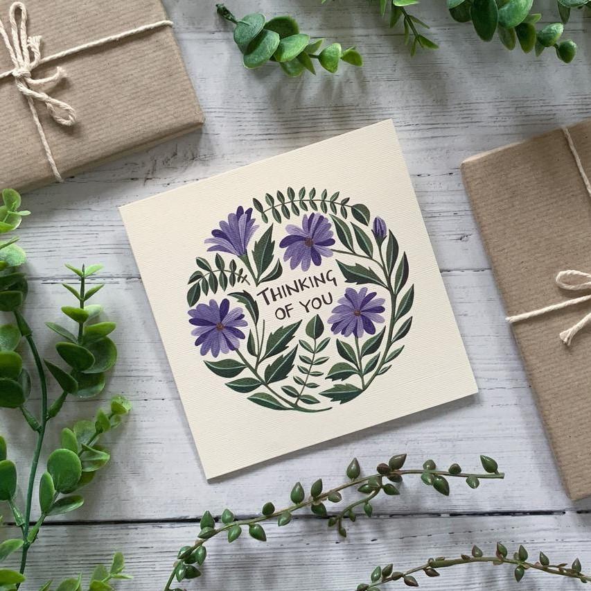 THINKING OF YOU Greeting Card - Floral Alchemy
